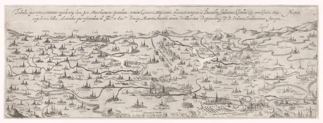 Karta över hertigdömet Gulik, 1614