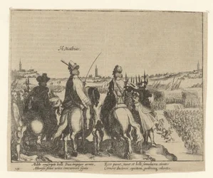 Matthias och prinsen av Oranien inspekterar den statliga armén, 1578