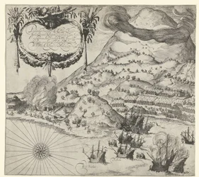 Holländarnas seger över portugiserna vid Tidore (bilden till vänster), 1605