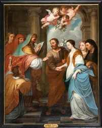 Församlingskyrka (Parochiekerk Sint-Eligius). Simon de Pape. 3 Jungfruns förlovning. 1600-talet.