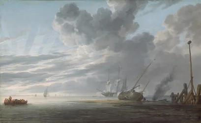 Flodmynning vid dagens slut, ca 1640-1645 (olja på pannå)