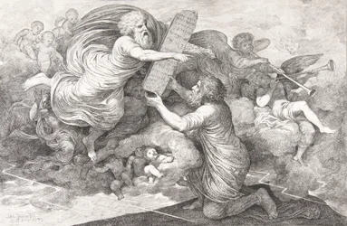 Moses på Sinai The Tables of Jewish Law, 1773.