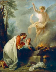 Manoa, Simsons fader, av Simon Julien (1735-1800), olja på duk, ca 1760