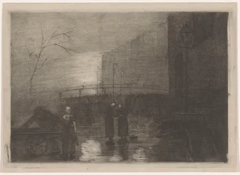 Stadsbild i dimmigt väder