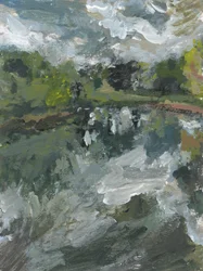 Pond no. 2 , 2023 (akryl på papper)