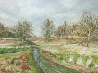 Richmond Park (olja på linne)