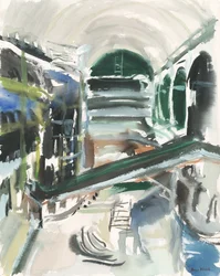 Köpcentrum, 2019 (akvarell på papper)