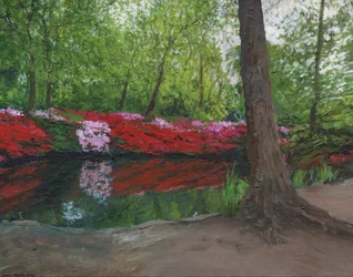Still Pond, Richmond Park, 2013 (akryl på duk)
