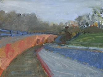 Tunnelbana nr. 2, 2024 (olja på pannå)