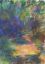 Woodland pathway no 24, 2024 (pastell på papper)