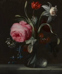 Blommor i en vas, ca 1669 (olja på trä)