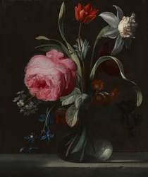 Blommor i en vas, ca. 1669.