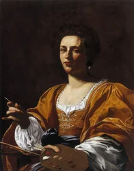 Porträtt av Artemisia Gentileschi, 1623-1626