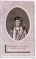 Henry VII (1472-1509) graverad av konstnären, från en 