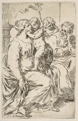 Helig familj med Johannes Döparen, ca. 1640-1642.