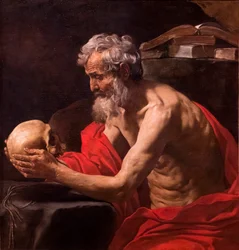 Sankt Hieronymus i meditation, ca 1637-1639 (olja på duk)