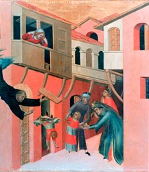 Välsignade Agostino Novello altartavla, detalj, 1324