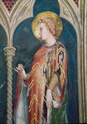 St Elizabeth av Ungern (detalj, fresk