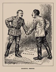 Tvivelaktiga vänner. Tidskriften Punch, 1939, 1939
