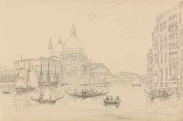 Album med 30 vyer i Tyrolen och Italien: Kyrkan St. Maria della Salute 10 november 1840