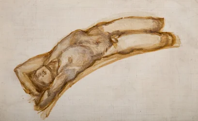 Lyckans hjul - manlig nakenstudie - nakenstudie av en slav, 1882