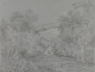 Bro över poolen vid Llanrwst