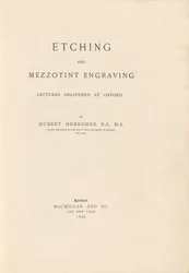 Etsnings- och mezzotintgravyrföreläsningar hålls i Oxford
