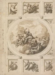 Design för ett tak på Addiscombe: Bacchus och Ariadne