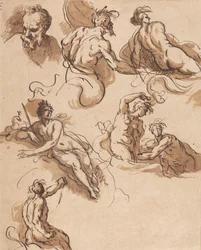 Ark av klassiska figurstudier