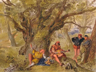 As You Like It: Act II, Scene V. Under the Greenwood Tree, sjungen av Amiens, c1875