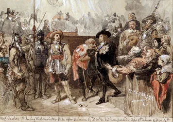 "Charles I lämnar Westminster Hall efter hans rättegång", 1870