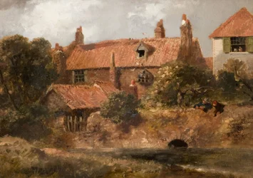 Gamla stugor i Lewisham, 1876.