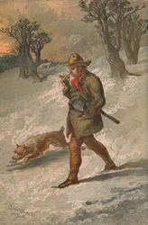 Trämannen och hans hund, 1862.