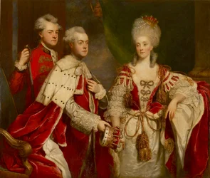 George, 2:a Earl Harcourt, hans hustru Elizabeth och bror William, 1780