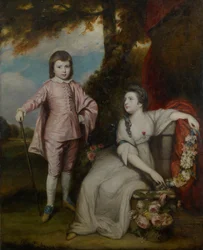 George Capel, Viscount Malden 1757-1839, och Lady Elizabeth Capel 1755-1834, 1768.