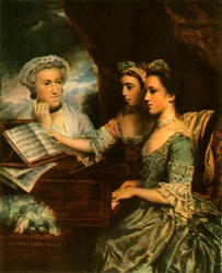 Mrs Paine och hennes döttrar, c1767, 1942.