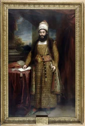 Porträtt av Mirza Abul Hasan Khan Ilchi 16-1748