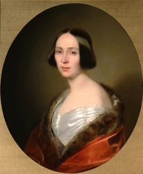 Porträtt av grevinnan Luise Trofimovna Golitsyna 1810-1887, född Baranova, tidigt 1840-tal
