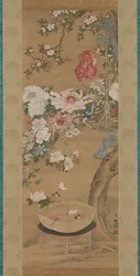 Blommor och guldfisk, 1700-tal.
