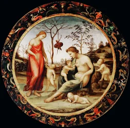 Allegory of Love Venus terrestre med Eros och Venus celeste med Anteros och två amoriner