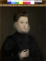 Porträtt av infantan Isabella Clara Eugenia, 1573