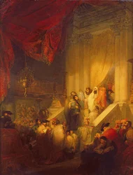 Läsning av lagen i en synagoga