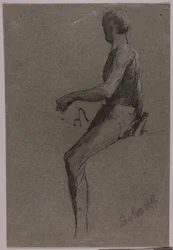 Studie för ryttarmonument