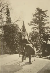 Den ryske författaren Leo Tolstoy, Gaspra, Krim, Ryssland, 1902.