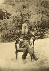 Ryske författaren Leo Tolstoy, Yasnaya Polyana, nära Tula, Ryssland, 1890-talet