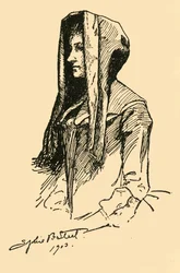 A Camlet Hood, hämtad från ett original plagg, c1702, 1903, 1937.