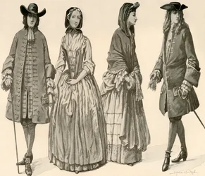 Kläder under Charles II, James II, William och Marys regeringstid 1682-1700, 1903, 1937.