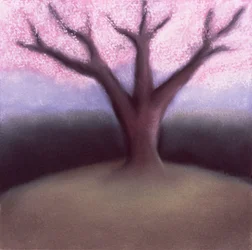 Blossom Tree (pastell på handgjort papper)