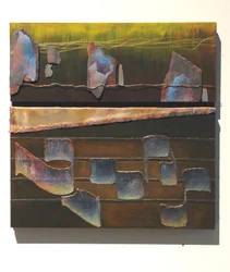 The Word, 2007 (panel, koppar, guldtråd, bly, skiffer, sandpapper, pigment)