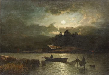 Fishing with Nets By Moonlight (olja på duk)